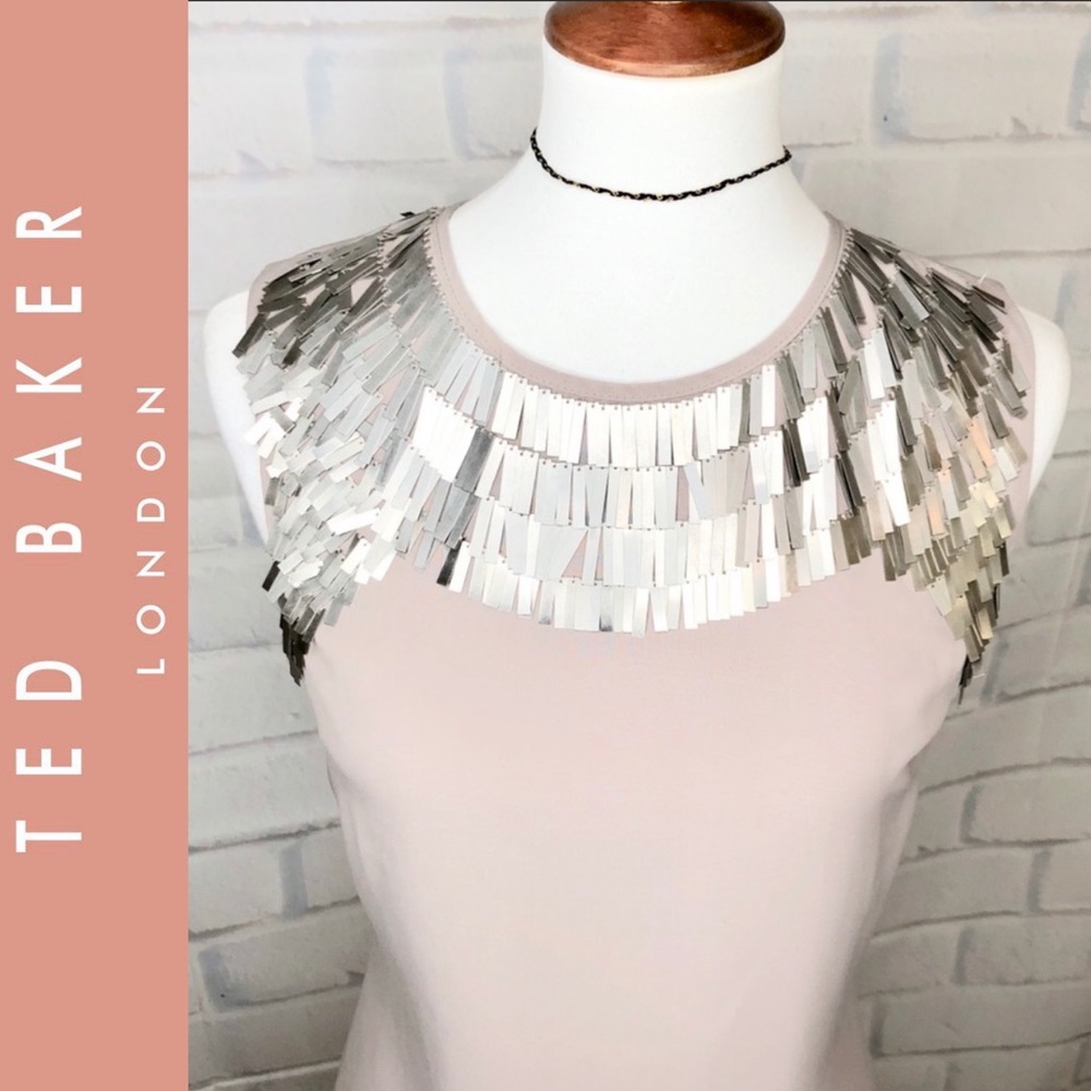 { Ted Baker } “Lucuasz” Embellished Shift Dress